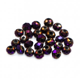 Бусины рондели 2.5*3.2мм, фиолетовый металлик